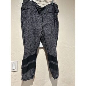 Torrid gray Space Dye Mesh Panel Cropped Leggings High Waist Plus Size 3